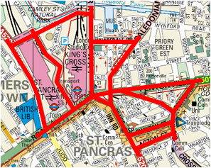 King's Cross gyratory system 2011