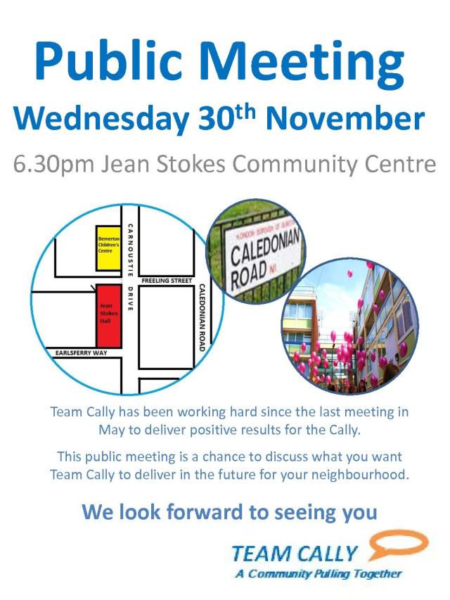 Team Cally Public Meeting invitation