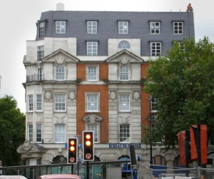 The Megaro Hotel and Barclays bank before