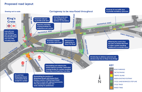 Interim proposals for the KX gyratory from TfL