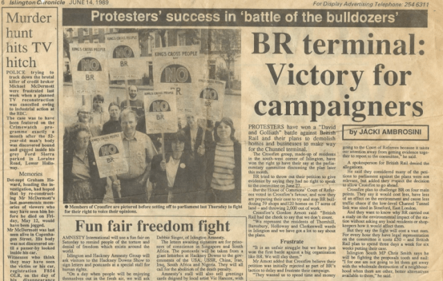 eurotunnel campaign islington chronicle