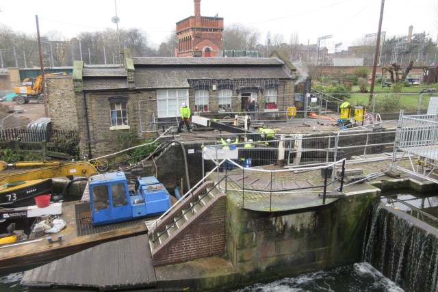 Works at St Pancras lock